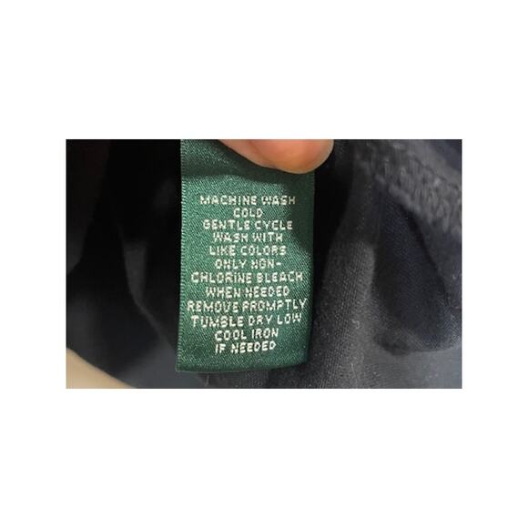 Vintage Ralph Lauren Navy Blue T-Shirt Red Embroidered Logo Classic Tee Sz M - Picture 5 of 7